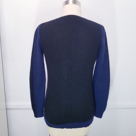 🌸 360 Sweater | 100% Cashmere Color Block Sweater S - Picture 10 of 12